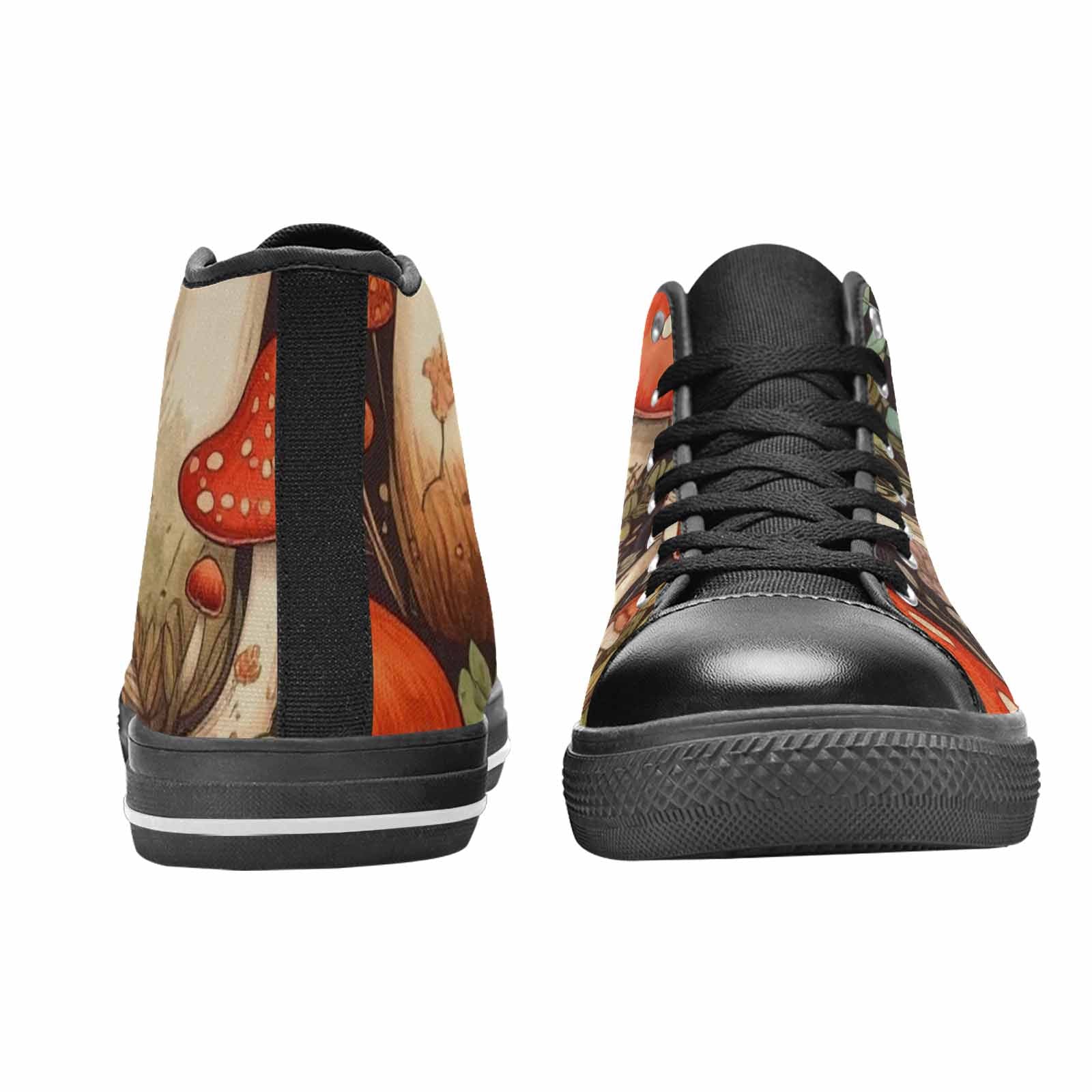 WOMEN'S Mushroom High Top Canvas Cottagecore Custom Sneakers