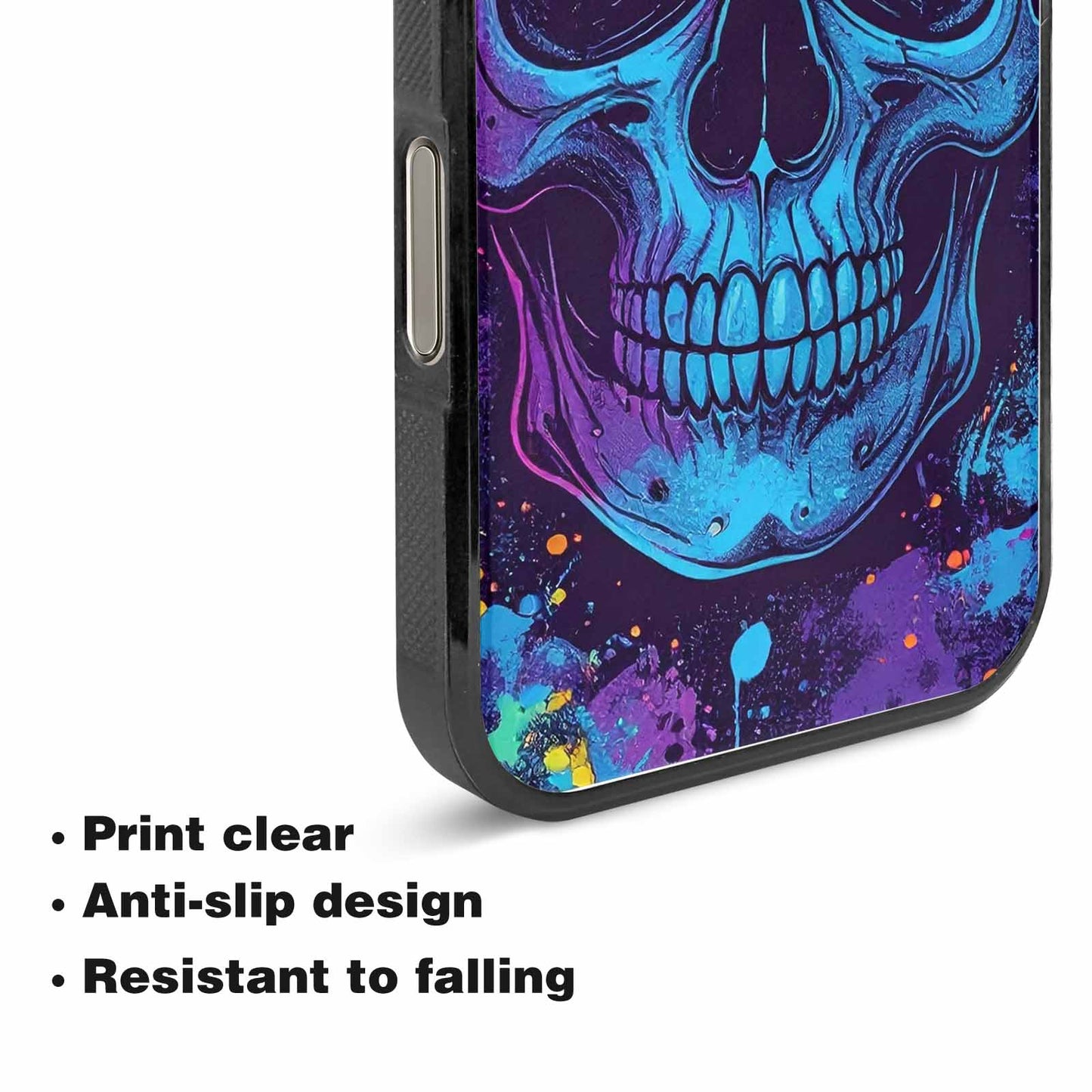 iPhone 15 Pro Max Case — Skulls Splatter Comic, Custom Made Phone Cover