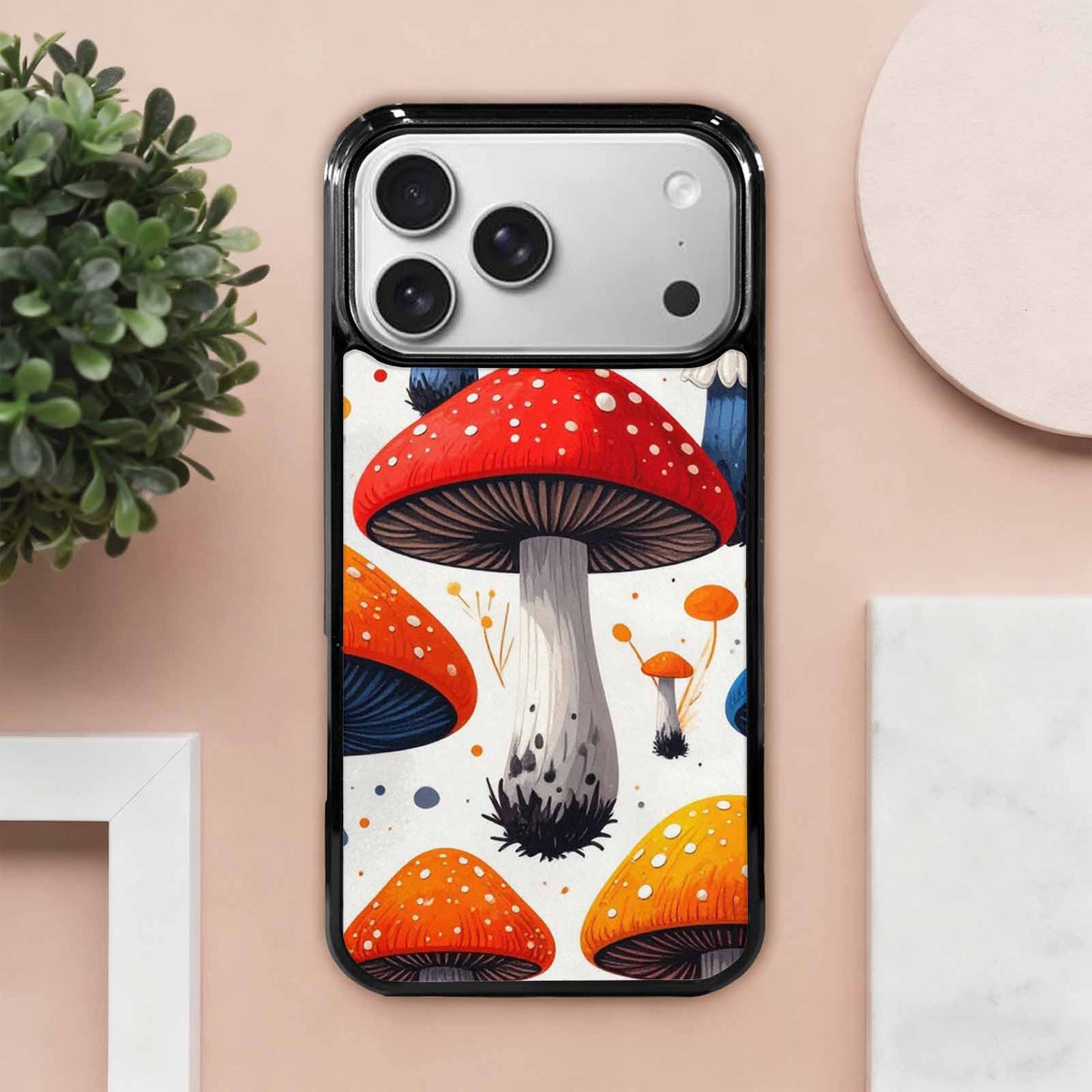 iPhone 17 Pro Max Case — Vivid Winter Mushroom Cartoon Cute, Custom Phone Case