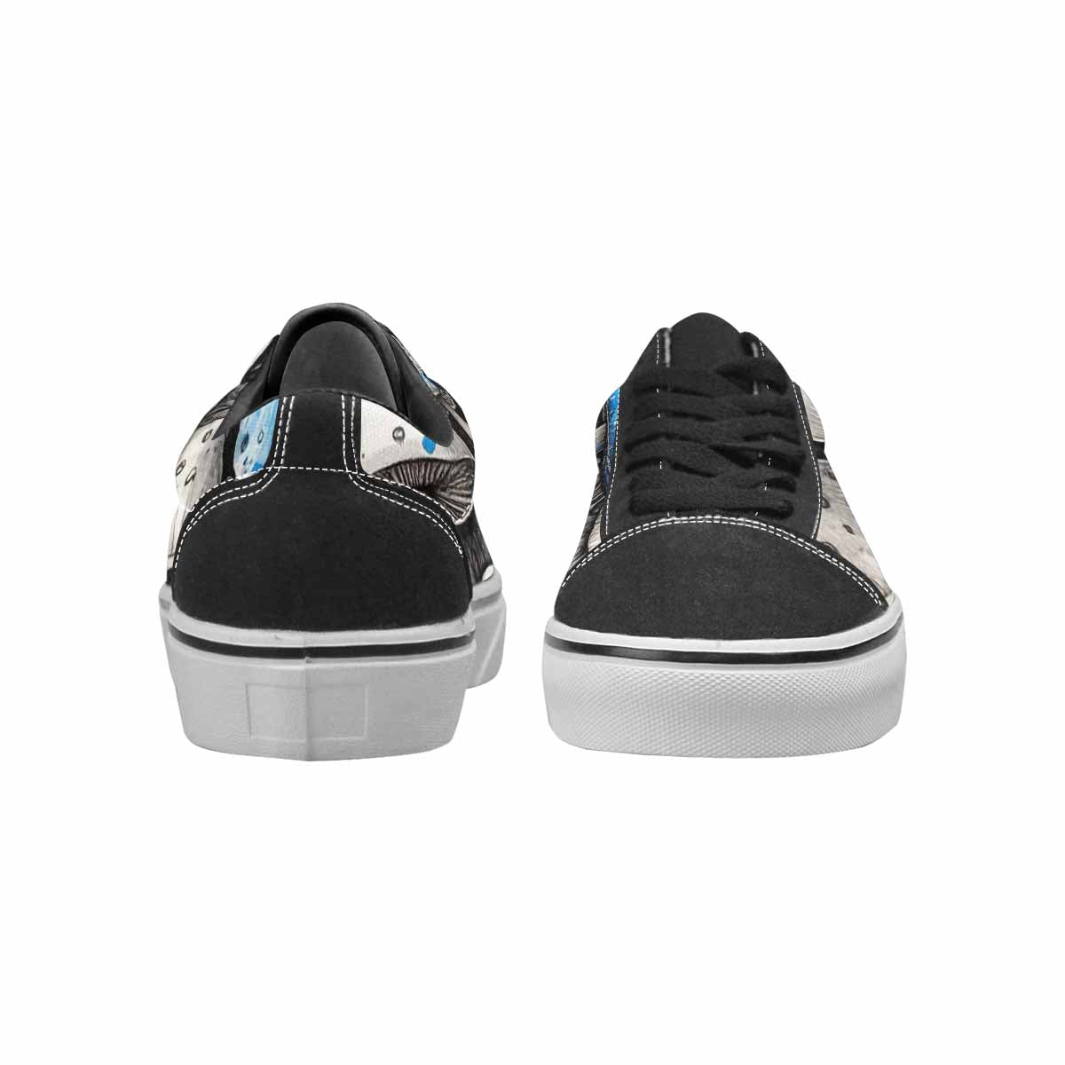 WOMEN'S Mushrooms (general) Lace-Up Canvas Vibrant Chaos Sneakers