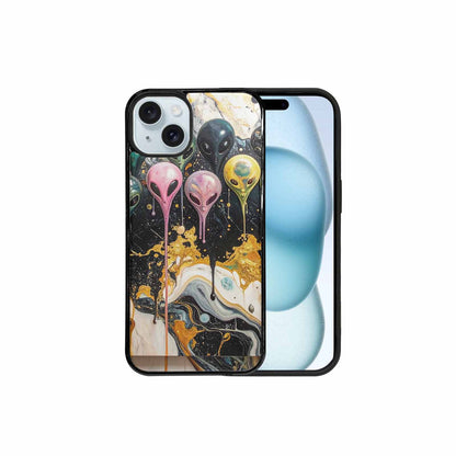 iPhone 15 Plus Case — Aliens Marblemelting Aliens Pa, Custom Designed Case Cover