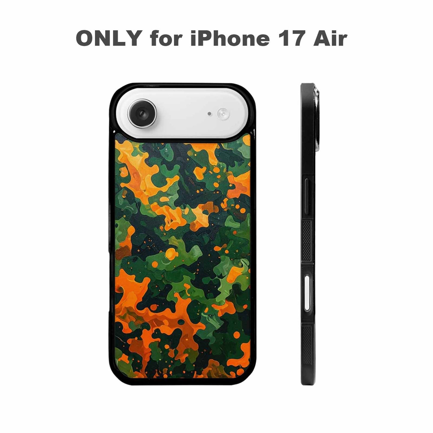 iPhone 17 Air Case — Small Military Camouflage Blotch Pattern Camo, Customized Protective Case