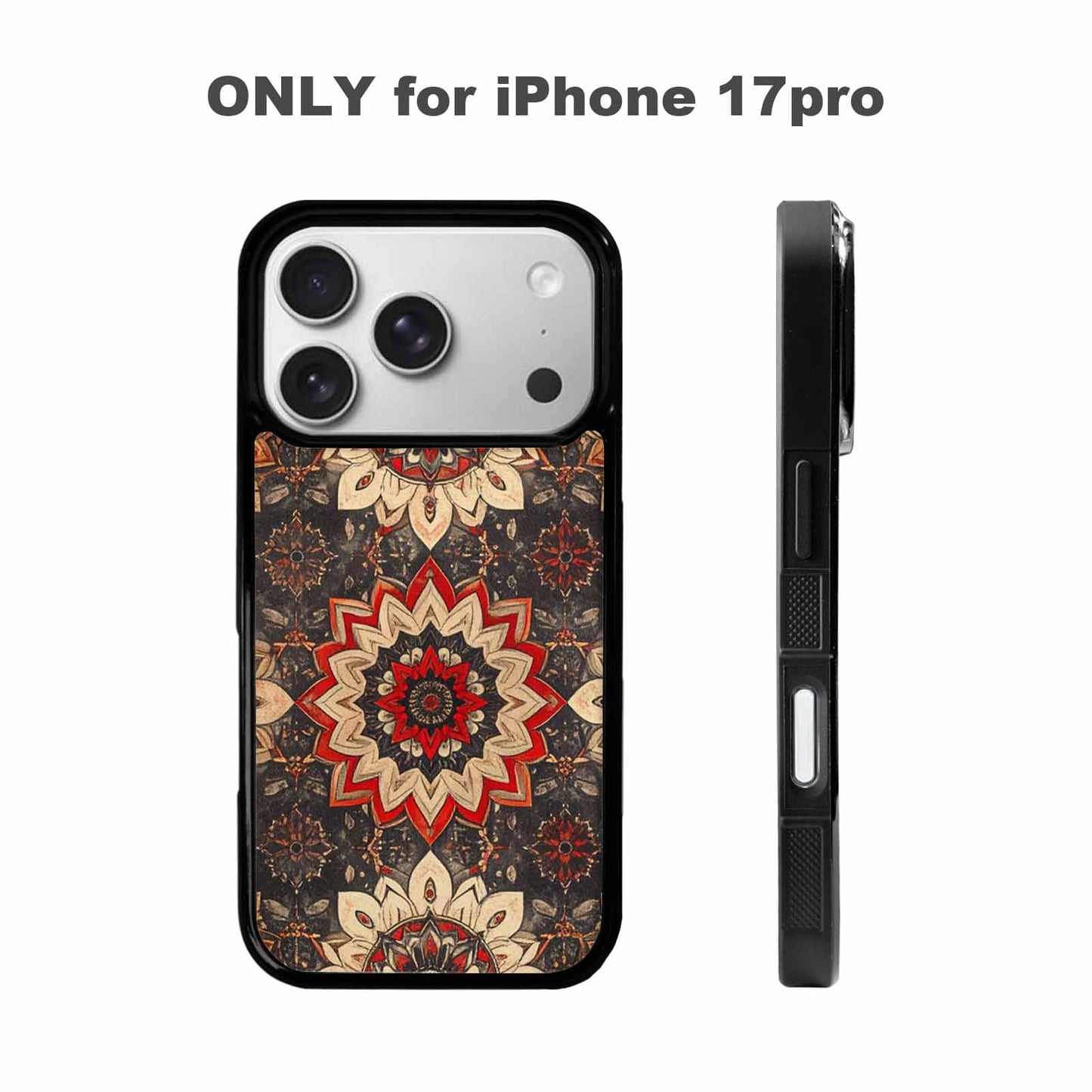 iPhone 17 Pro Case — Small Mandala Pattern Randomly Varying Floral, Personalized Phone Case