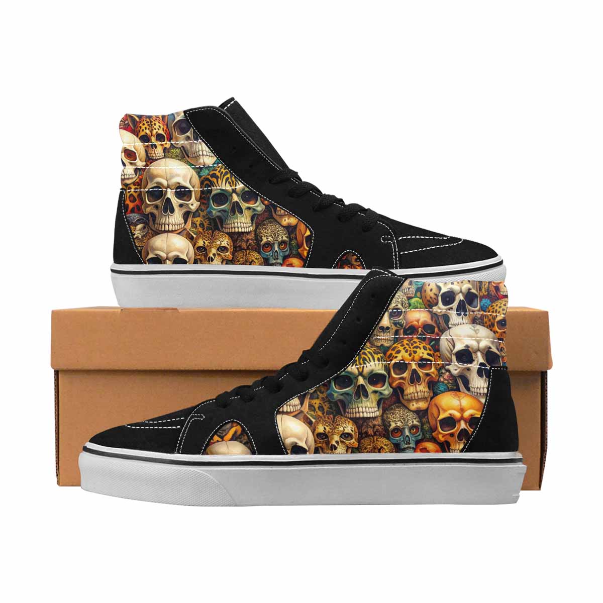 MEN'S Skulls High Top Canvas One Of A Kind Aesthetic Limited Edition Sneakers
