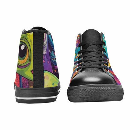 MEN'S Cartoon Alien Characters High Top Canvas Aesthetic Custom Shoes