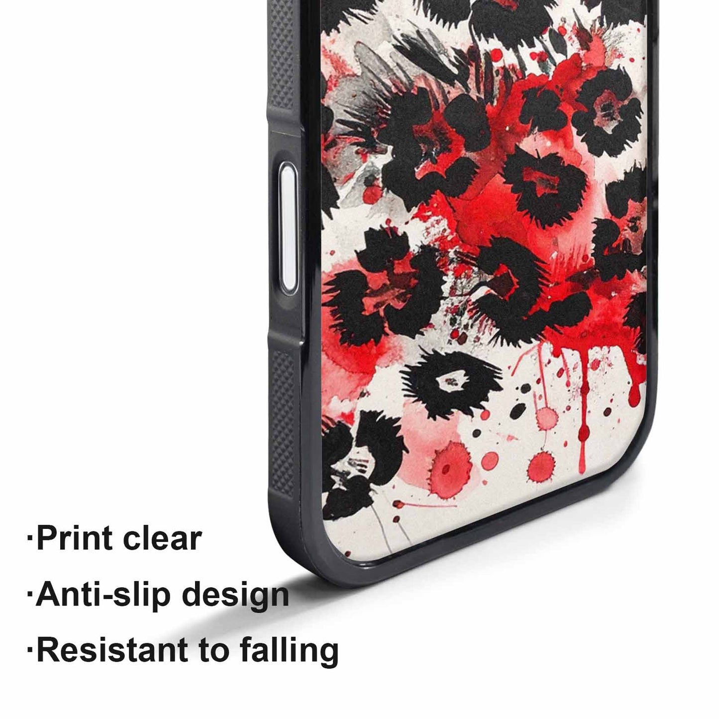 iPhone 17 Air Case — Animal Print Black Red Ink Animal, Custom Phone Case