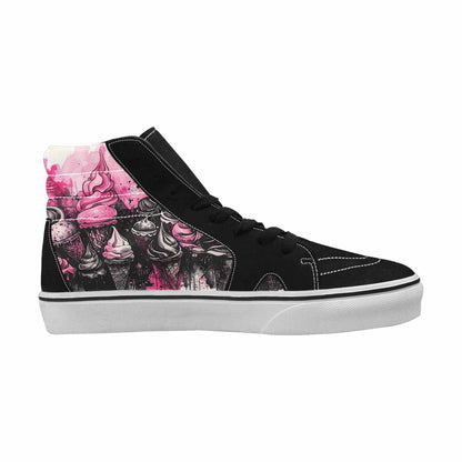 MEN'S Ice Cream Motif High Top Canvas Dreamlike Custom Shoes