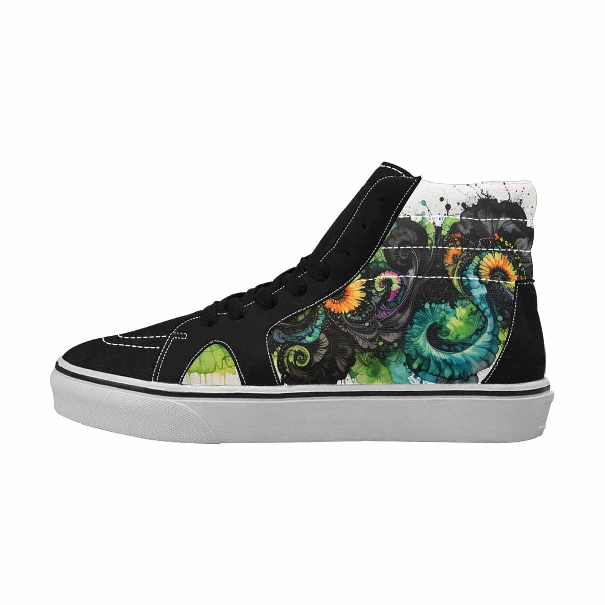 MEN'S Tie High Top Canvas Vibrant Chaos Sneakers