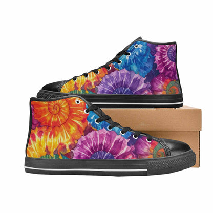 MEN'S Tie Dye Swirl High Top Canvas Surreal Shoes