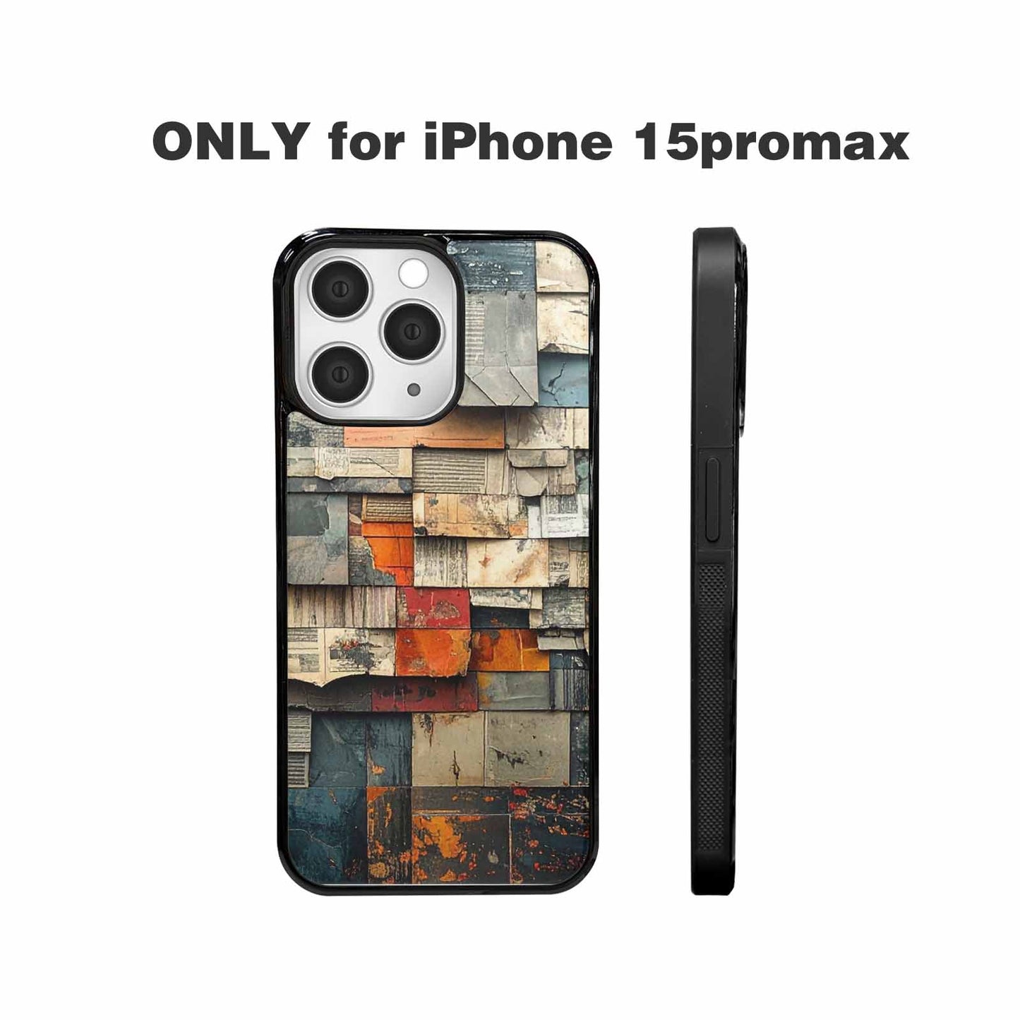 iPhone 15 Pro Max Case — Distressed Grunge Texture Pattern Hundreds Of, Custom Phone Case