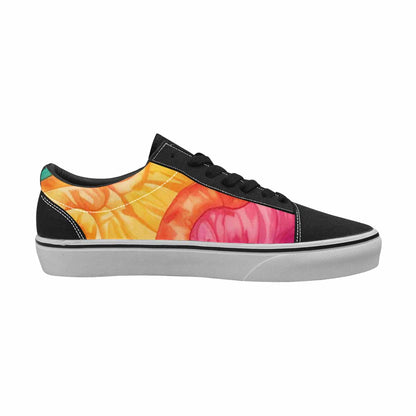 WOMEN'S Tie Dye Swirls Tie Lace-Up Canvas Cottagecore Custom Sneakers