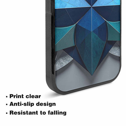 iPhone 15 Plus Case — Geometric Origami Art Pattern, Custom Print Case Cover