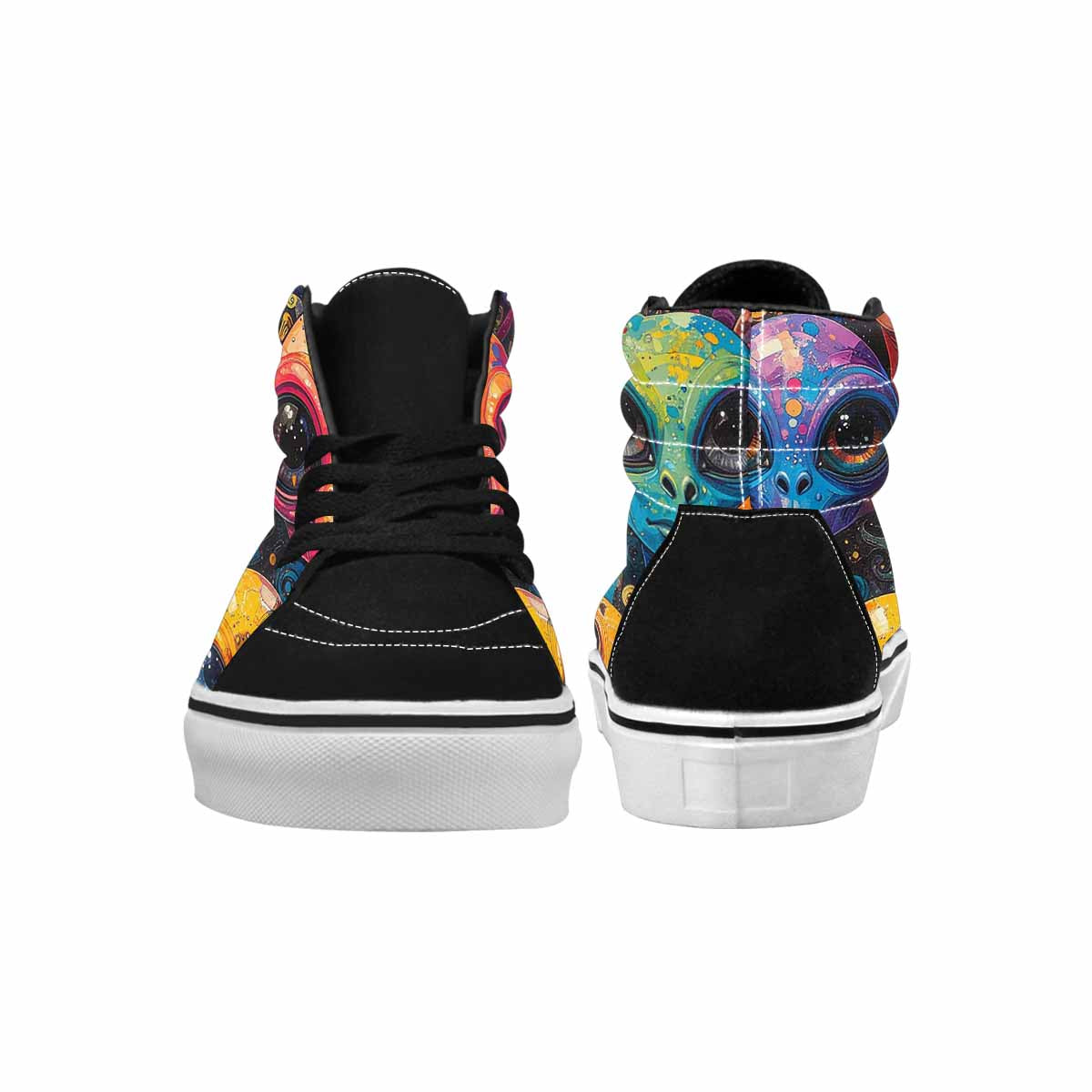 WOMEN'S Cartoon Alien Characters High Top Canvas Y2K Custom Sneakers