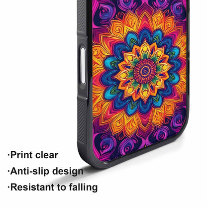 iPhone 17 Pro Case — Tie Dye Mandala Art Seamless Tie, Custom Art Phone Cover