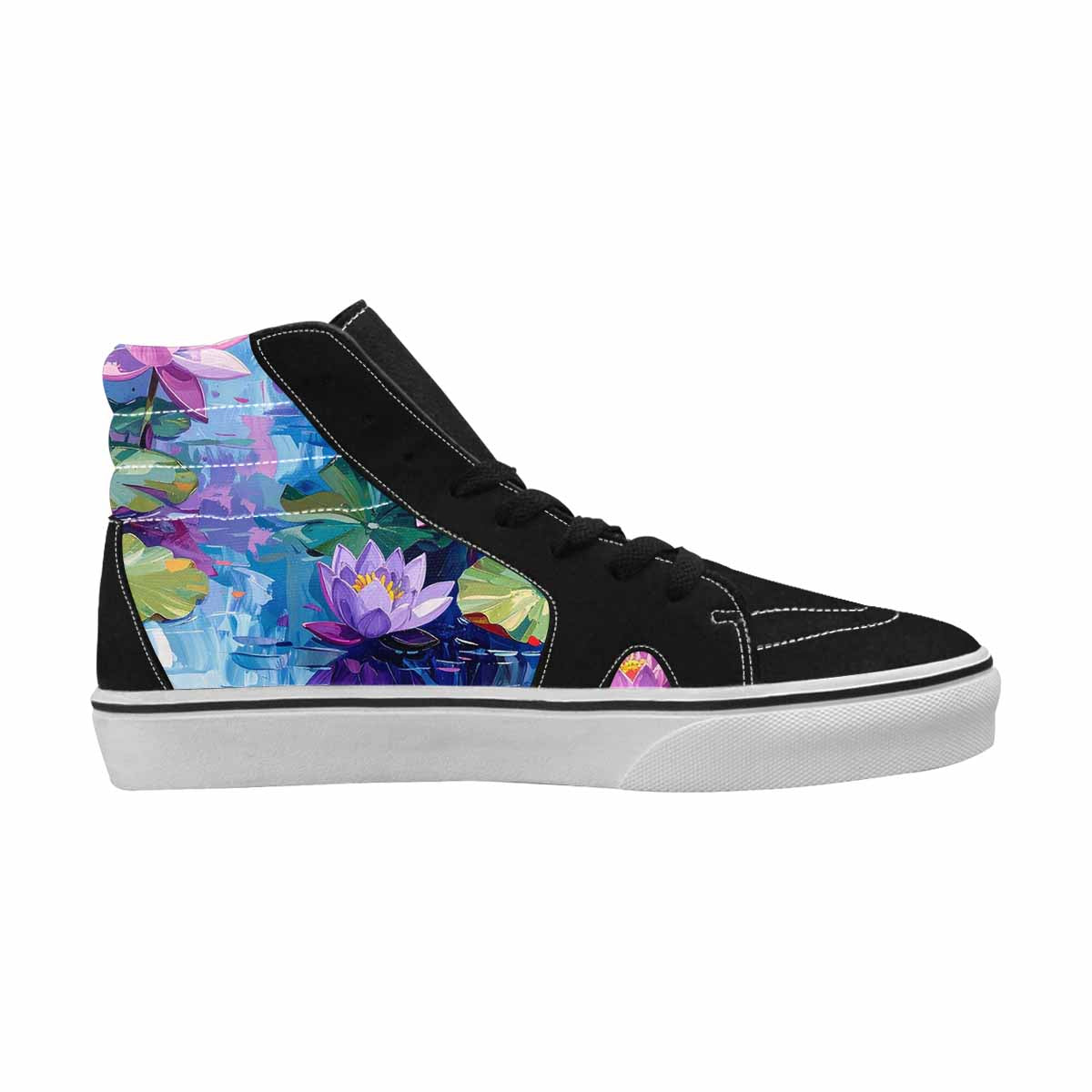 WOMEN'S Monet-Style Impressionist Water High Top Canvas Aesthetic Shoes