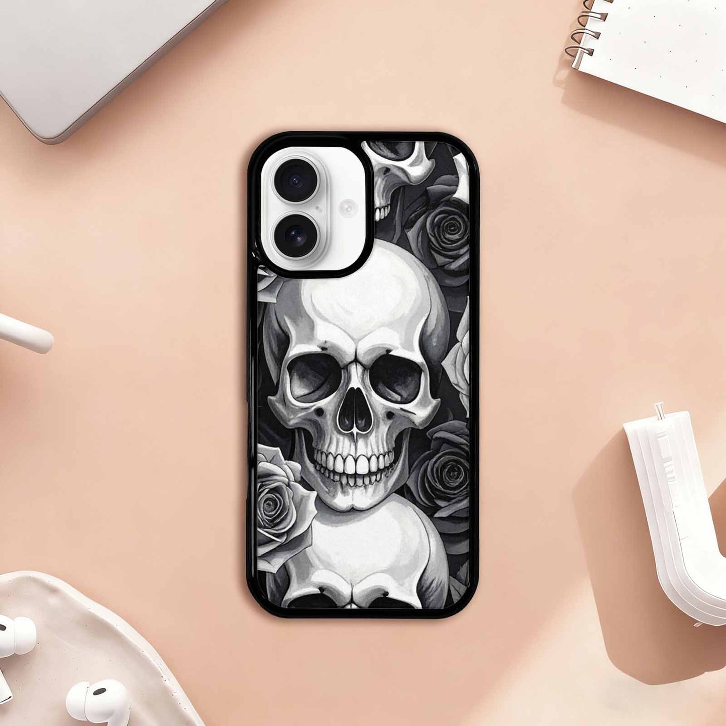 iPhone 17 Case — Skull Dark Art Gothic Print Gothic, Custom Designed Case Cover