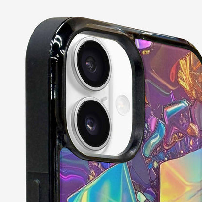 iPhone 16 Case — Holographic Iridescent Shimmer Pattern Hundreds Of, Custom Printed Phone Case