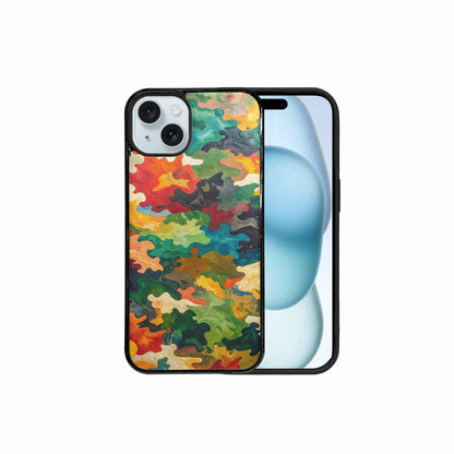 iPhone 15 Plus Case — Camo Patches Full Color Vibrant Camo, Original Design Phone Case