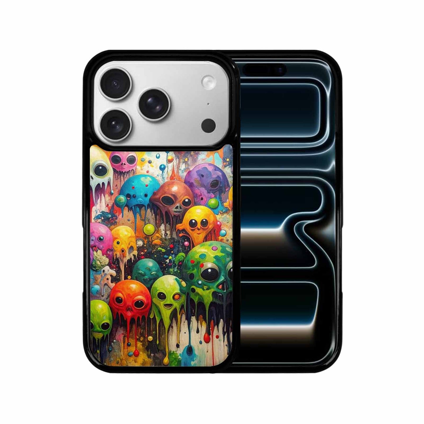 iPhone 17 Pro Case — Aliens Camomelting Aliens Patt Alien Scifi, Unique Phone Case Design