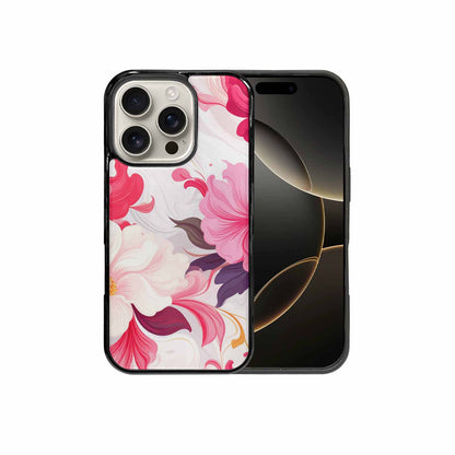 iPhone 16 Pro Case — Marble Floral Custom Personalized Phone Cover, Custom Print Case Cover