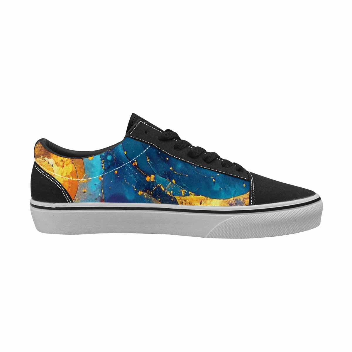 WOMEN'S Steampunk Galaxy Canvas Lace-Up Vibrant Chaos Shoes