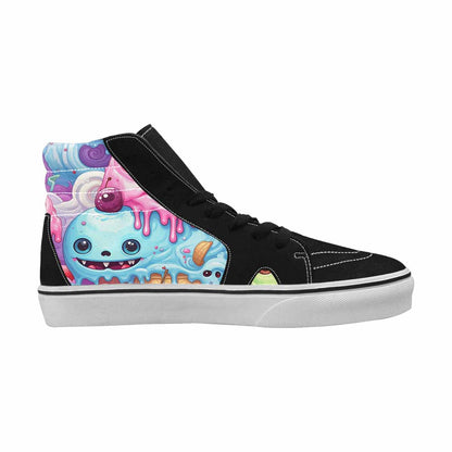MEN'S Melting Icecream Monster Cherry High Top Canvas Dark Academia Custom Sneakers