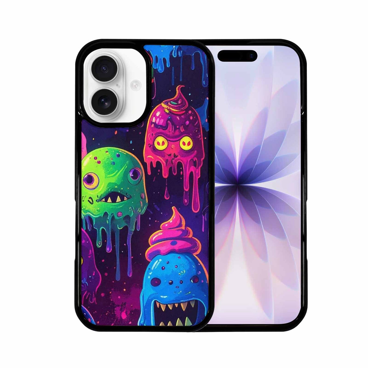 iPhone 17 Case — Ice Cream Monsters Neonmelting Original Art, Custom Print Case Cover