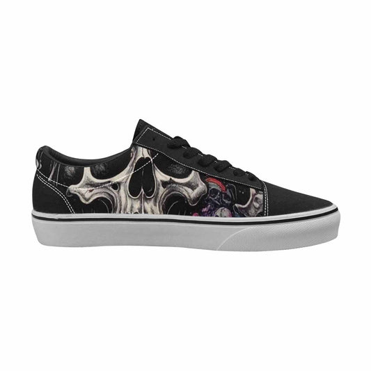 WOMEN'S Rainbow From Skull S Lace-Up Canvas Grunge Custom Shoes