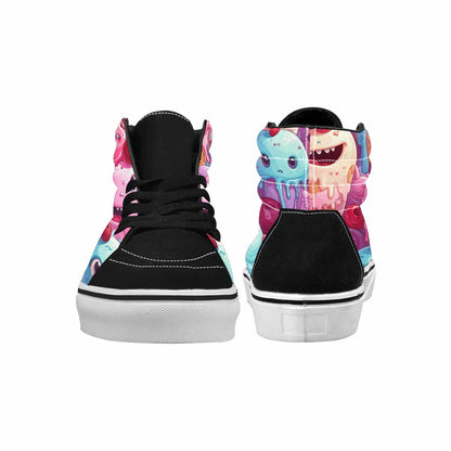 WOMEN'S Melting Icecream Monster Cherry High Top Canvas Dreamcore Custom Shoes