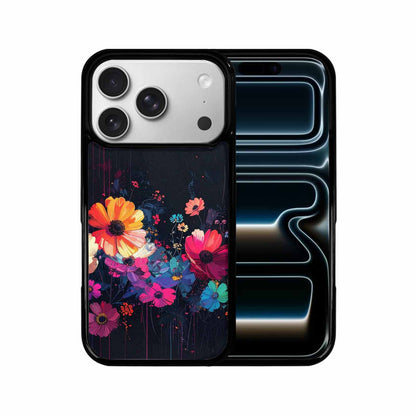 iPhone 17 Pro Case — Shadowy Glitch Floral Pattern Hundreds Floral, Custom Art Phone Cover