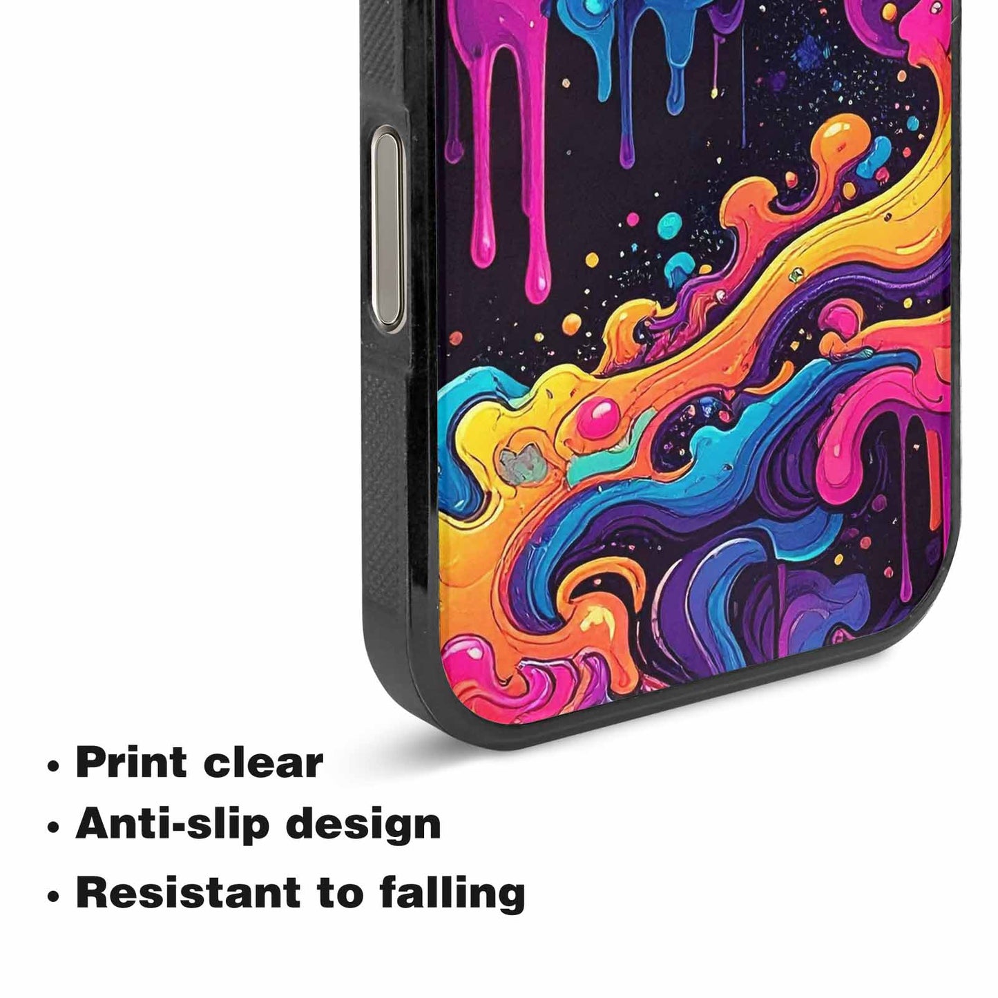 iPhone 16 Pro Max Case — Neon Drip Galaxy Custom, Custom Phone Case