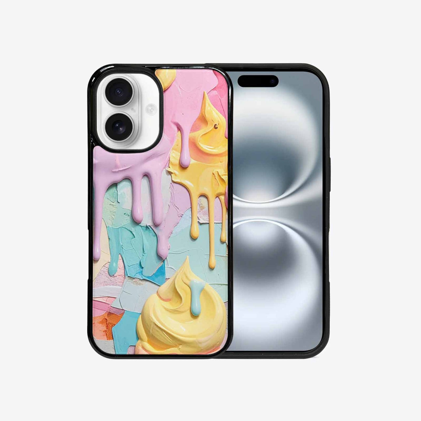 iPhone 16 Case — Soft Serve Swirl Monster Characters, Personalized Phone Case