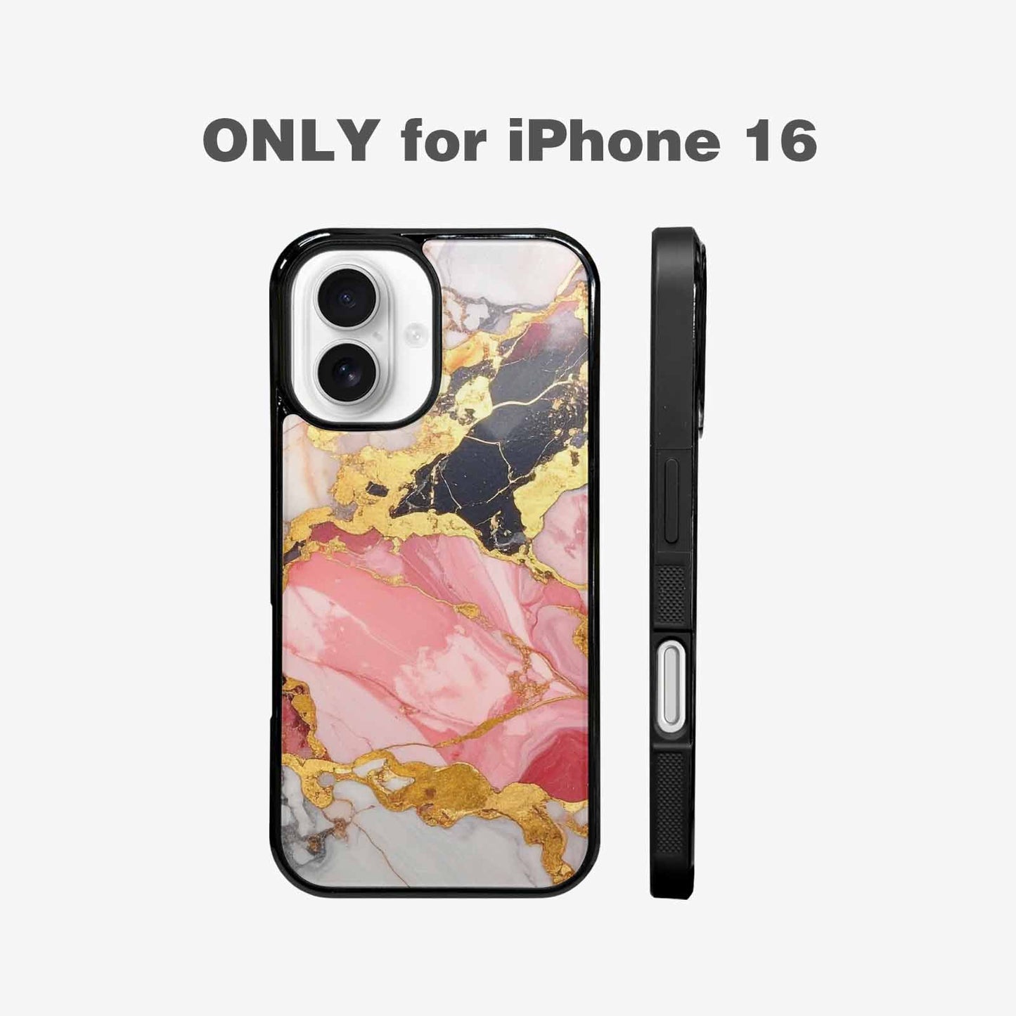 iPhone 16 Case — Marble Vein Marble Veins Pattern Hundreds, Unique Phone Case Design