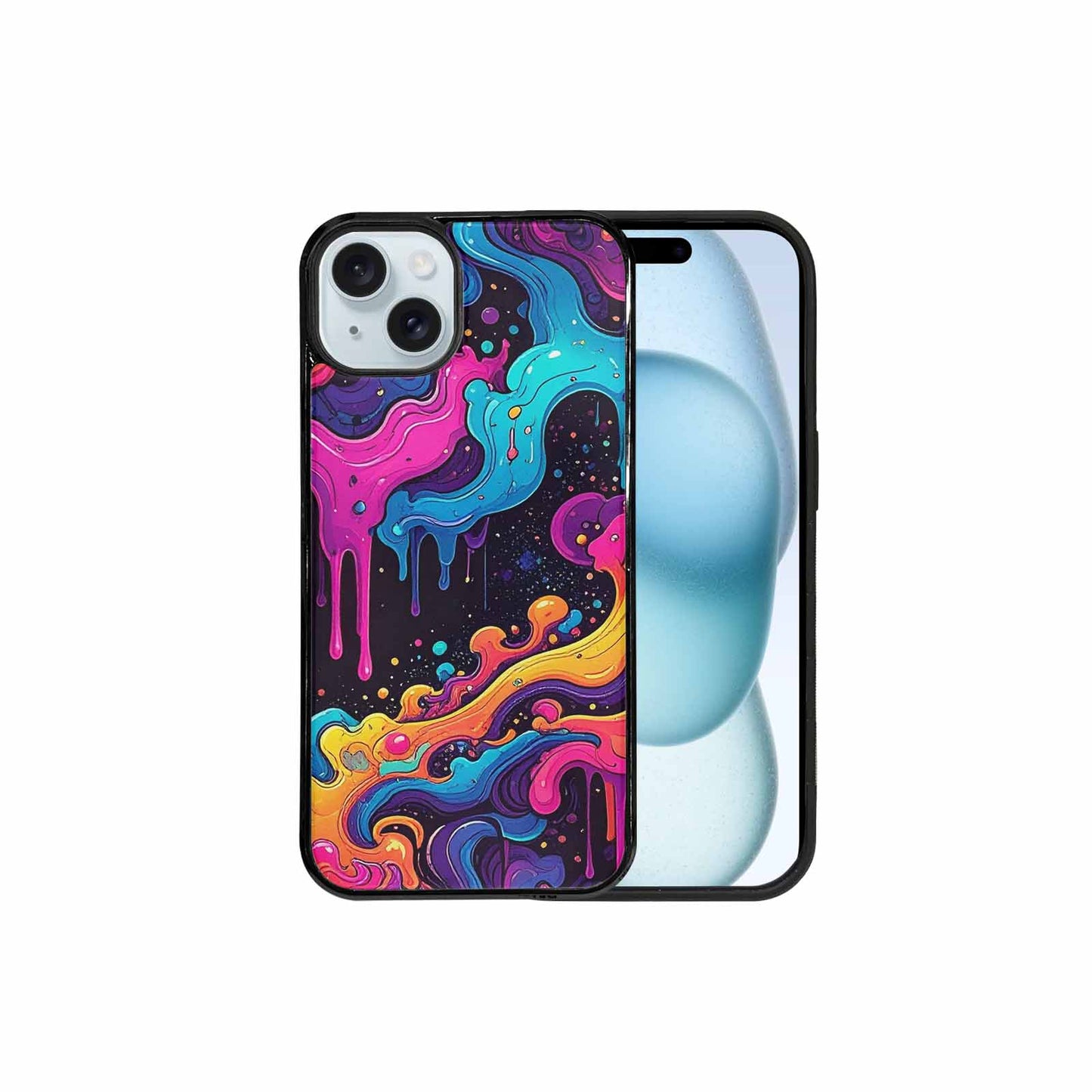 iPhone 15 Plus Case — Neon Drip Galaxy Custom, Customized Protective Case
