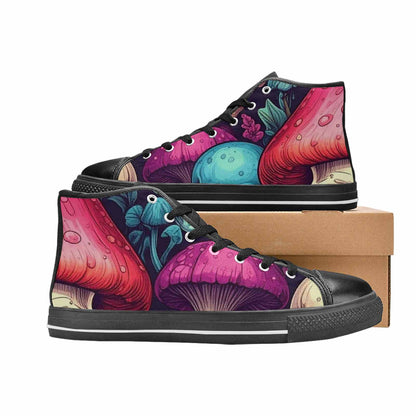 MEN'S Mushroom Skull High Top Canvas Y2K Custom Sneakers