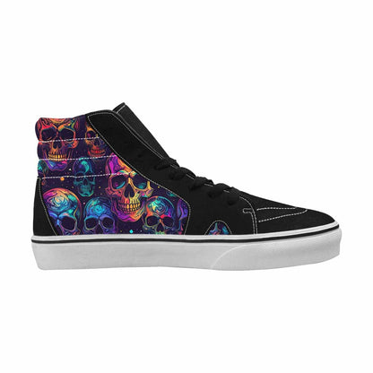 WOMEN'S Galaxy Skulls High Top Canvas Dark Academia Custom Sneakers