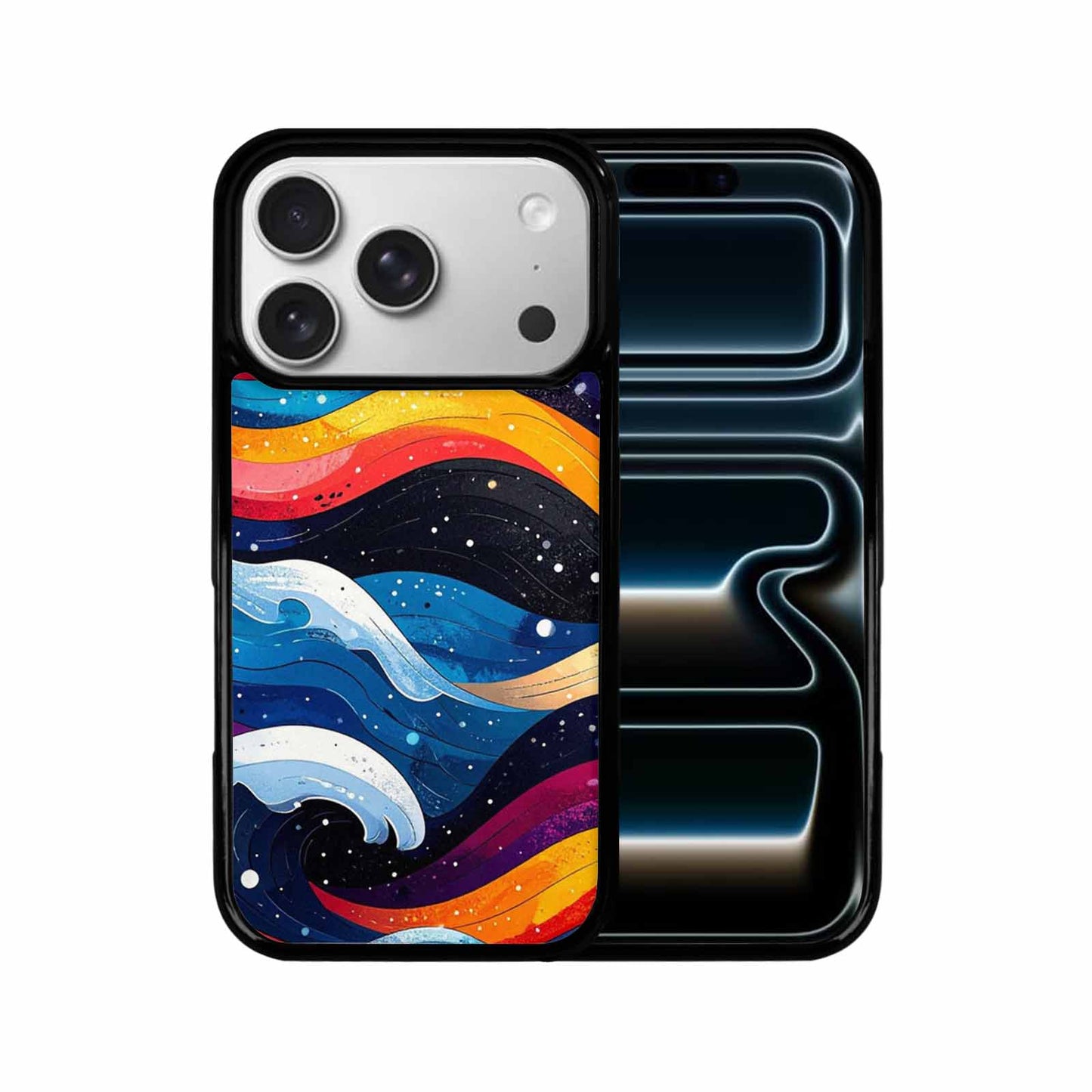 iPhone 17 Pro Case — Glossy Winter Wave Seamless Cartoon Cute, Custom Phone Case