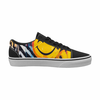WOMEN'S Smiley Faces Lace-Up Canvas Grunge Shoes