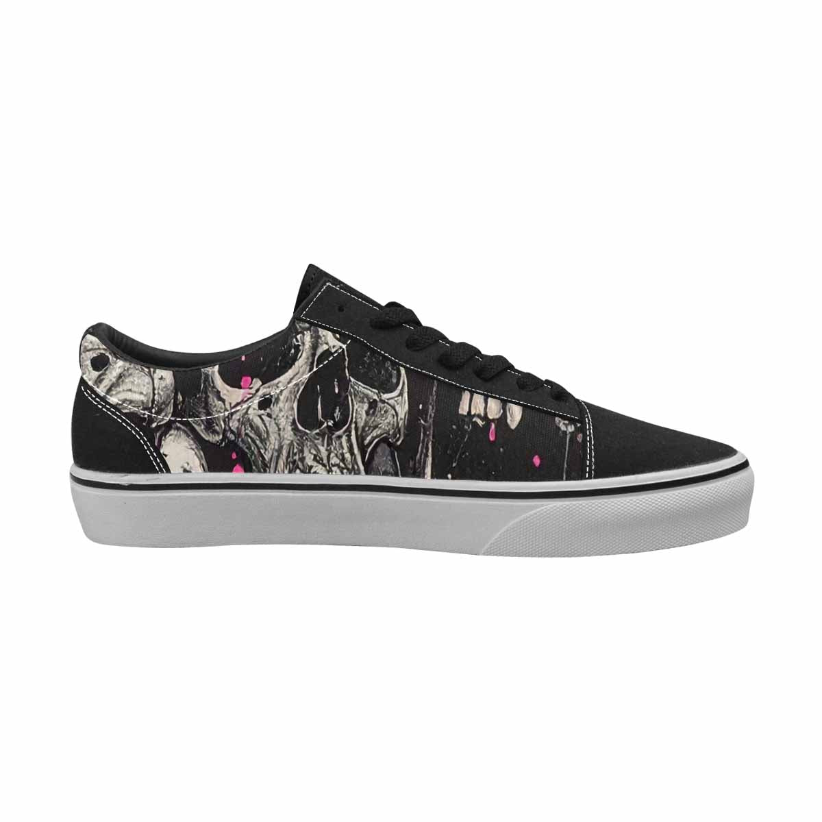 WOMEN'S Rainbow From Skull S Lace-Up Canvas Melting Art Custom Sneakers