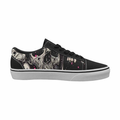 WOMEN'S Rainbow From Skull S Lace-Up Canvas Melting Art Custom Sneakers