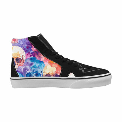 WOMEN'S Kulls - Watercolor High Top Canvas Grunge Custom Shoes