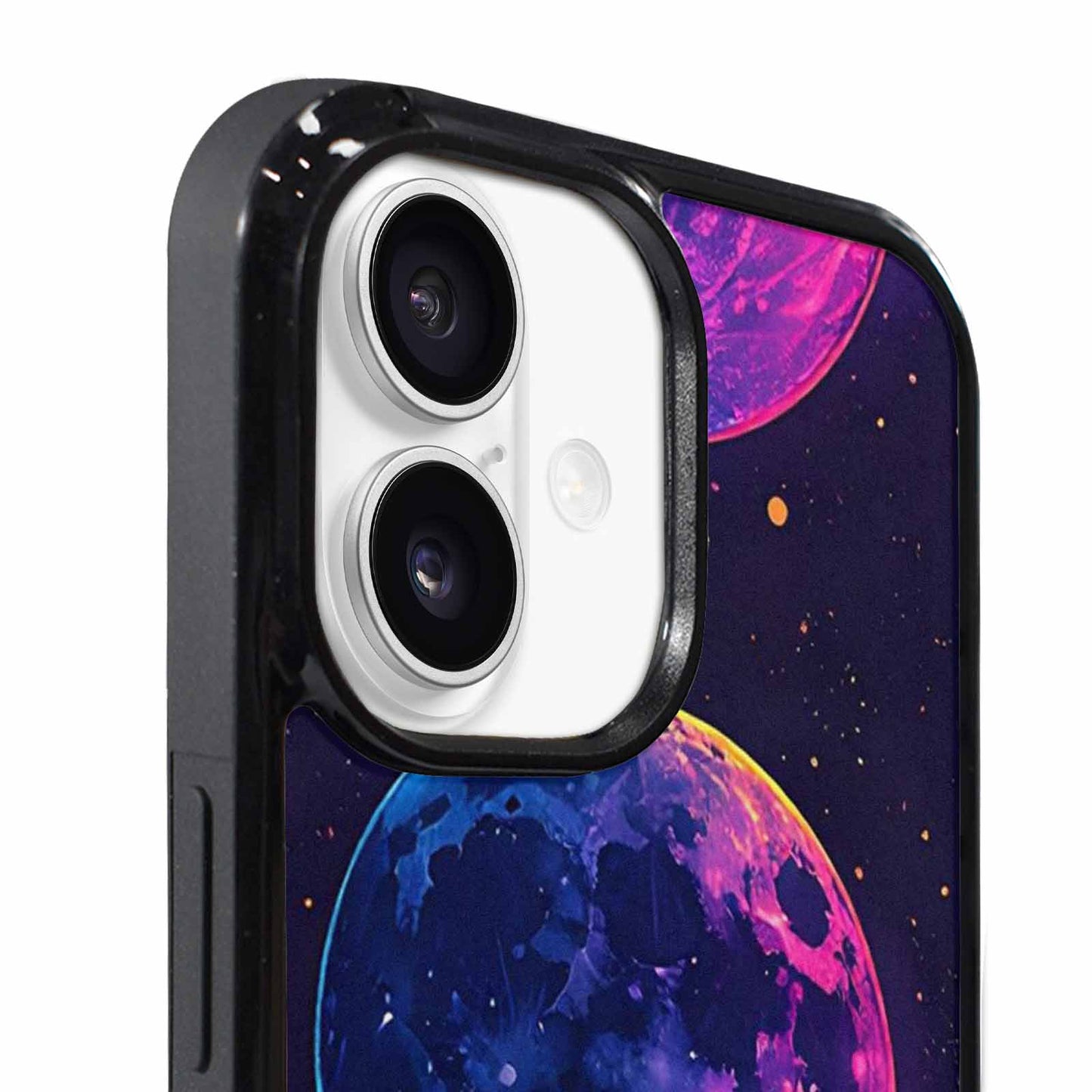 iPhone 17 Case — Neon Winter Moon Cartoon Cute, Custom Print Case Cover