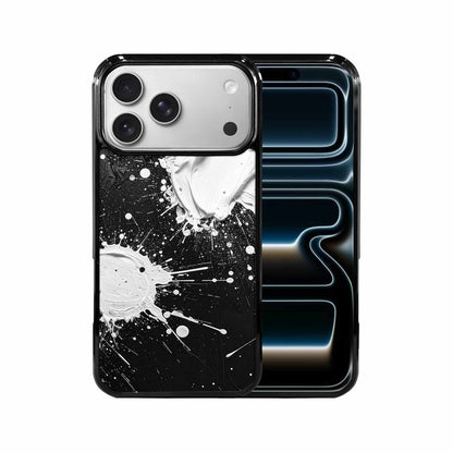 iPhone 17 Pro Max Case — White Ink Splatter Texture Watercolor Abstract, Customized Protective Case