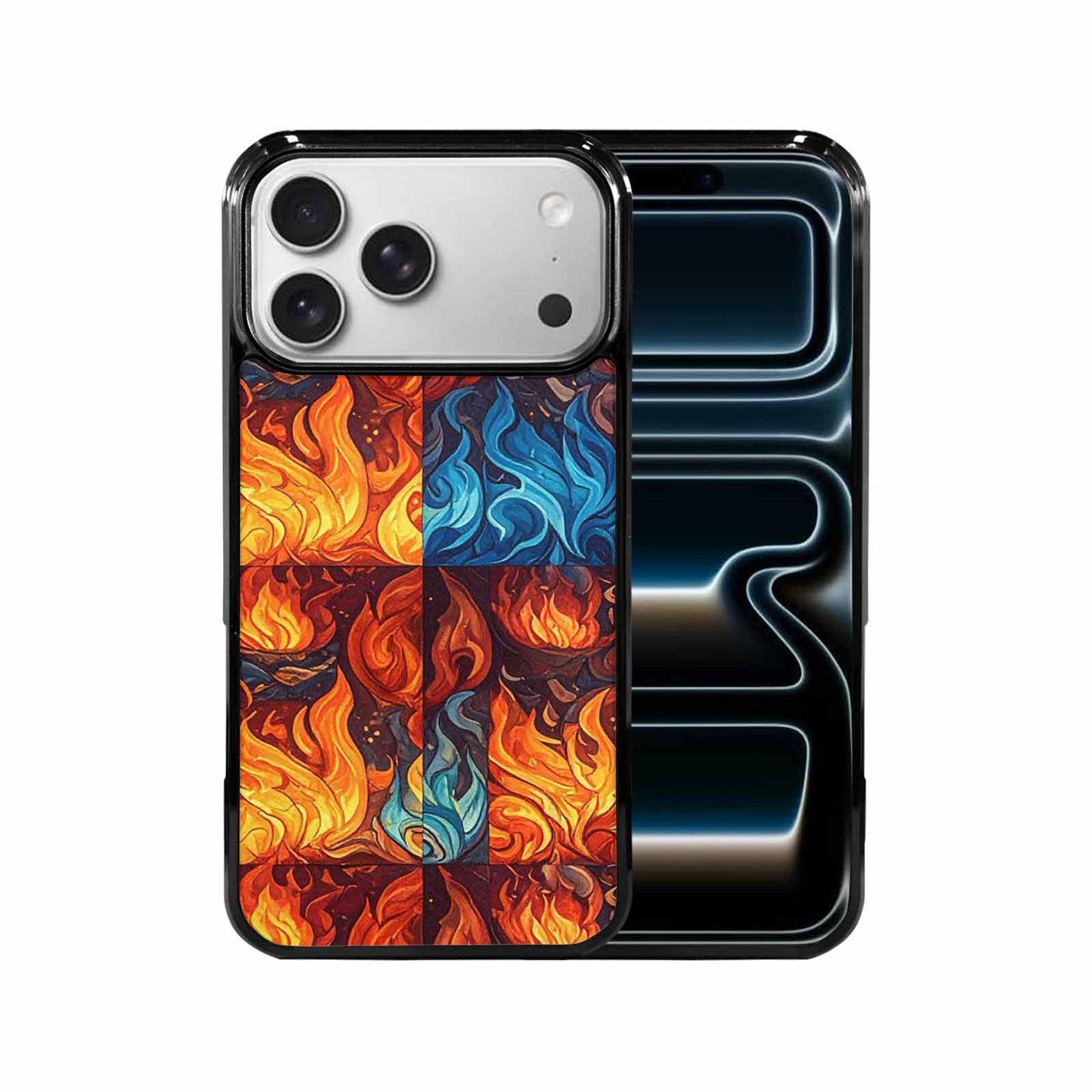iPhone 17 Pro Max Case — Small Fire Flame Pattern, Original Art, Original Design Phone Case