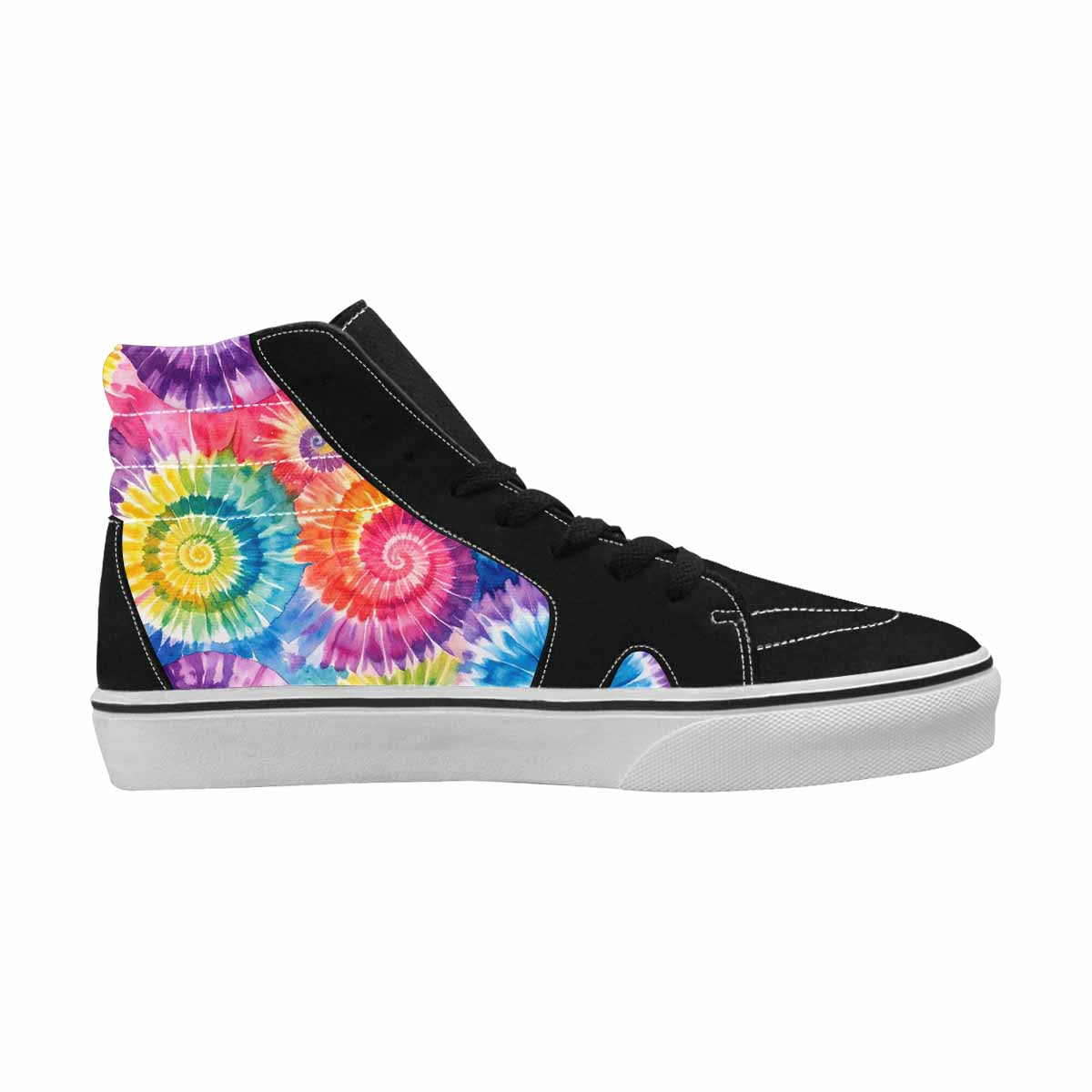 WOMEN'S Tie Dye Swirl High Top Canvas Dark Academia Sneakers