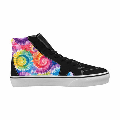 WOMEN'S Tie Dye Swirl High Top Canvas Dark Academia Sneakers