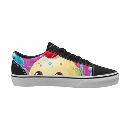 WOMEN'S Melting Icecream Monster Cherry Canvas Lace-Up Surreal Sneakers