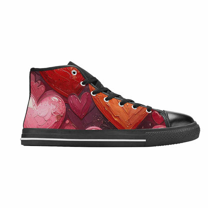 MEN'S No Words Or High Top Canvas Wallpaper Art Shoes