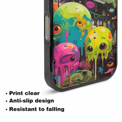 iPhone 16 Pro Case — Aliens Camomelting Aliens Patt Sex, Unique Phone Case Design