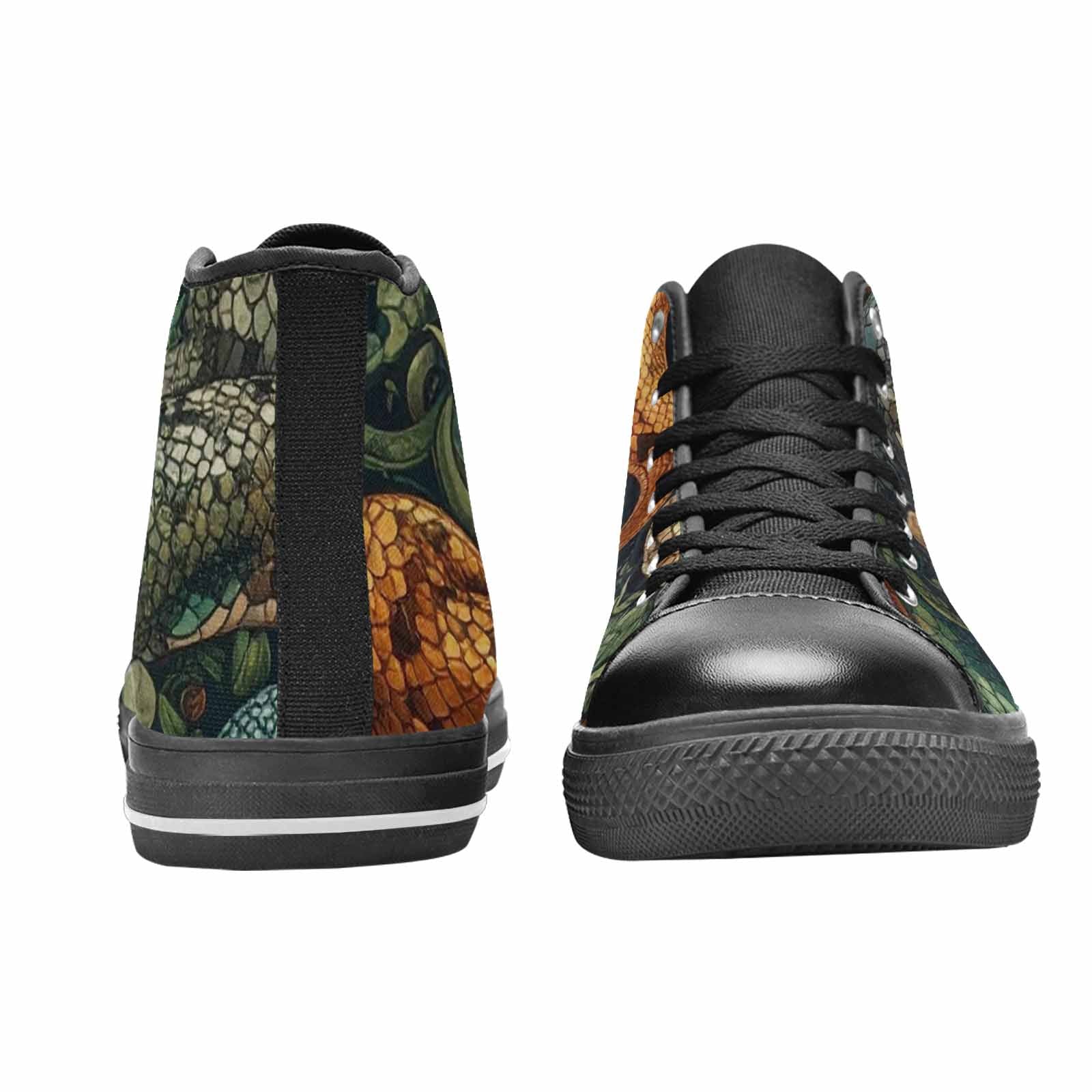 MEN'S Snake Skin Reptile High Top Canvas Y2K Custom Sneakers